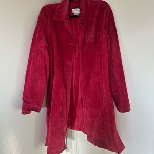 Red Leather Coat